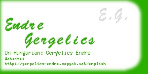 endre gergelics business card